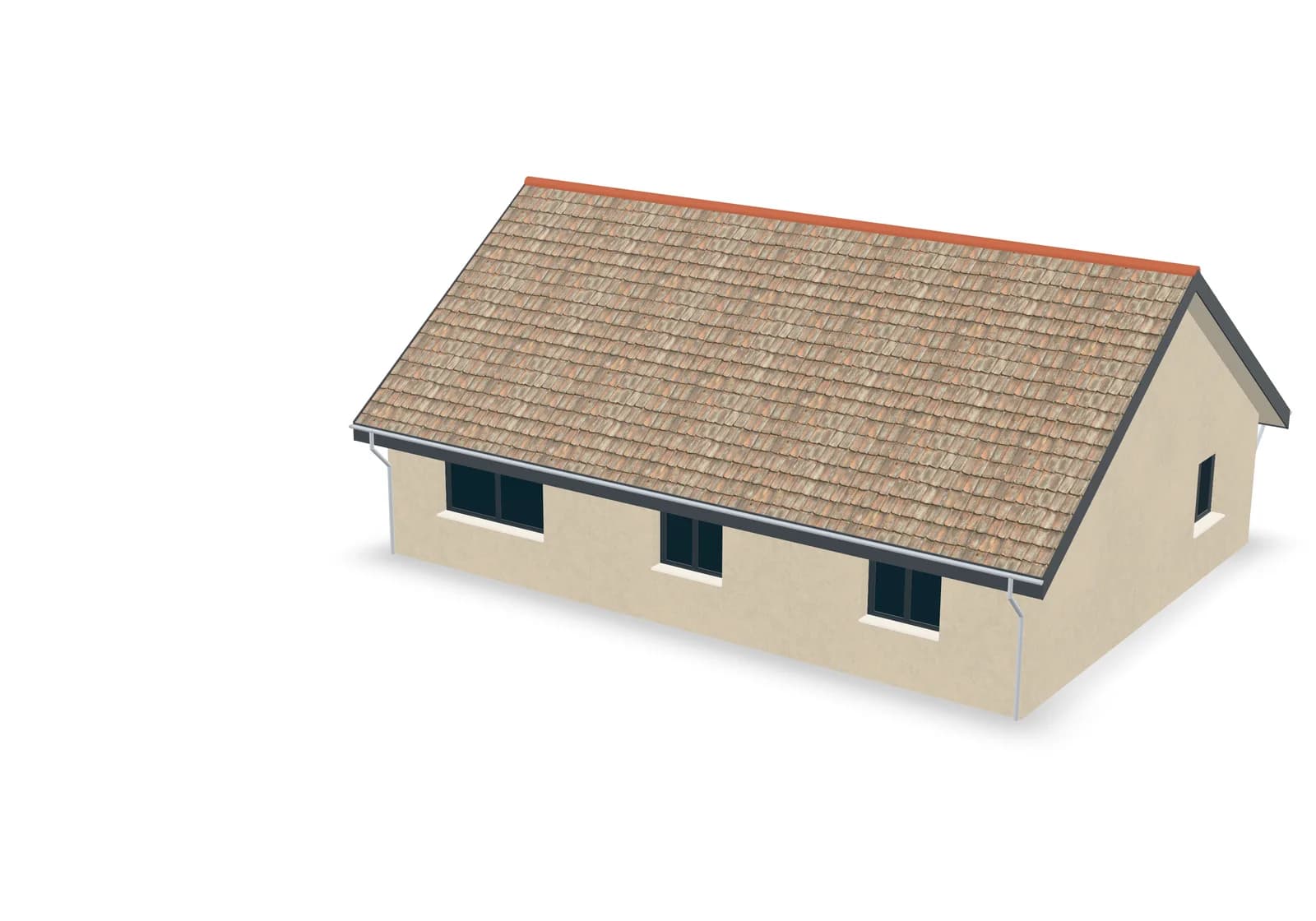 Rendu 3D de la maison d'exemple